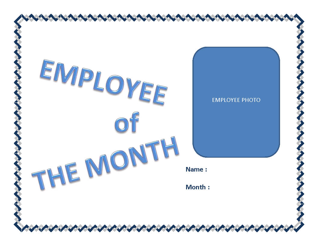 Employee Of The Month Certificate Template | Templates At With Regard To Employee Of The Month Certificate Template With Picture