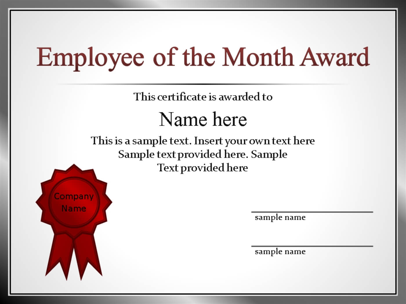 Employee Recognition Award Certificate Template Star With Best Employee Award Certificate Templates