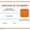 Employee The Month Certificate Template Free Microsoft Word for Employee Of The Month Certificate Templates