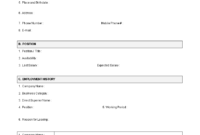Employment Application Form Free Templates Employeeplication regarding Job Application Template Word