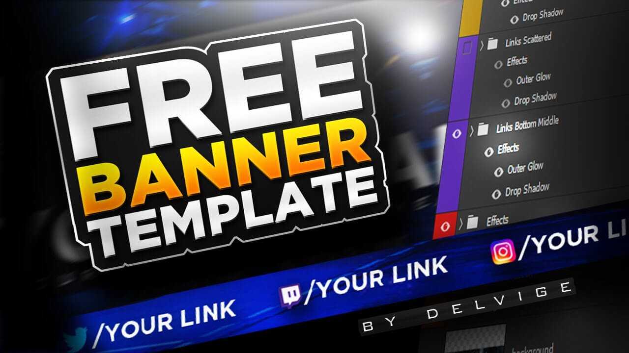 Epic Free Youtube Banner Template – Photoshop Cc/cs6 2017! Psd Download Regarding Adobe Photoshop Banner Templates