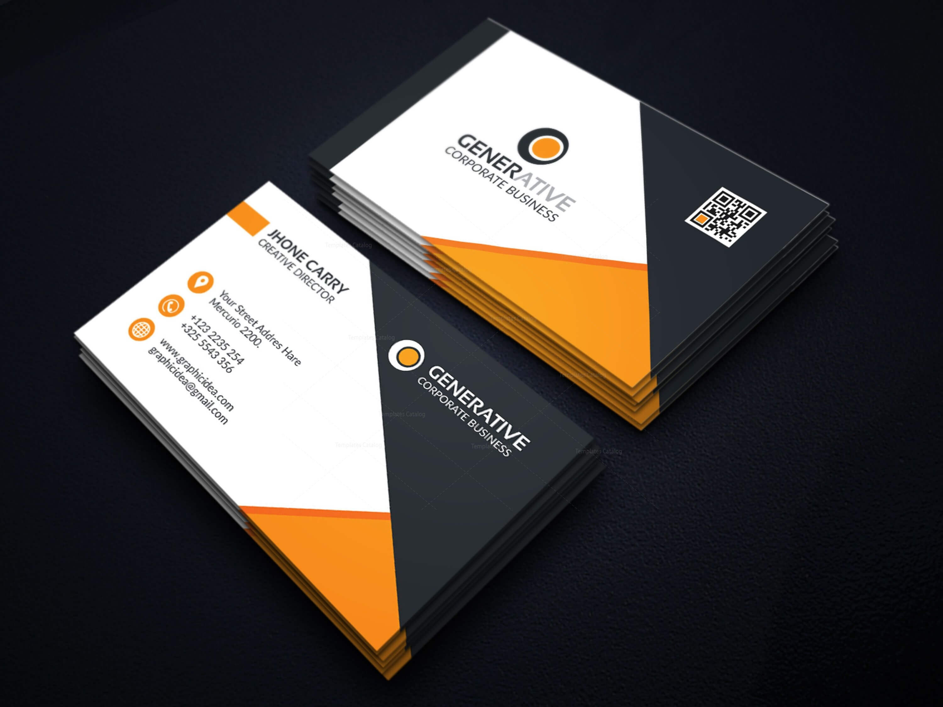 Eps Creative Business Card Design Template 001596 – Template Throughout Designer Visiting Cards Templates