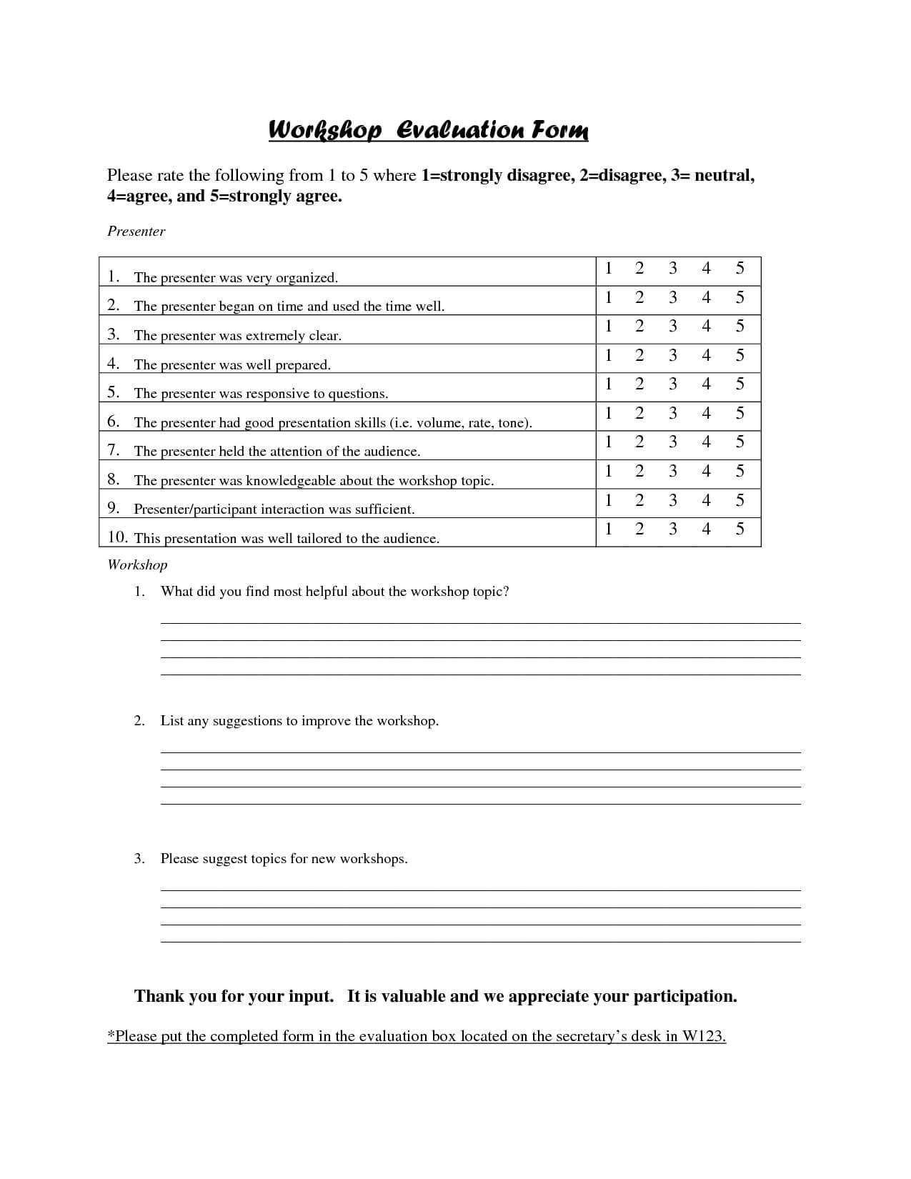 Evaluation Form For Yoga Retreat | Evaluation Form, Employee With Training Evaluation Report Template