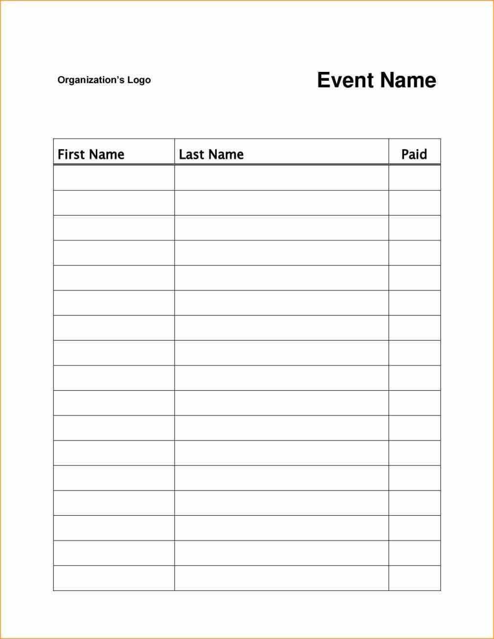 Event Or Class Workshop Forms A Sign Up Sheet Template Word With Free Sign Up Sheet Template Word