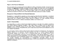 Example A-5 (Slg 15.33): Qualified Opinions On Major intended for Internal Control Audit Report Template