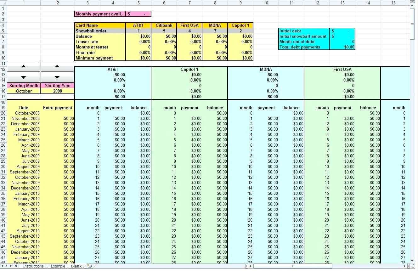 Excel Payment Template – Sandboxpaper.co Regarding Credit Card Interest Calculator Excel Template