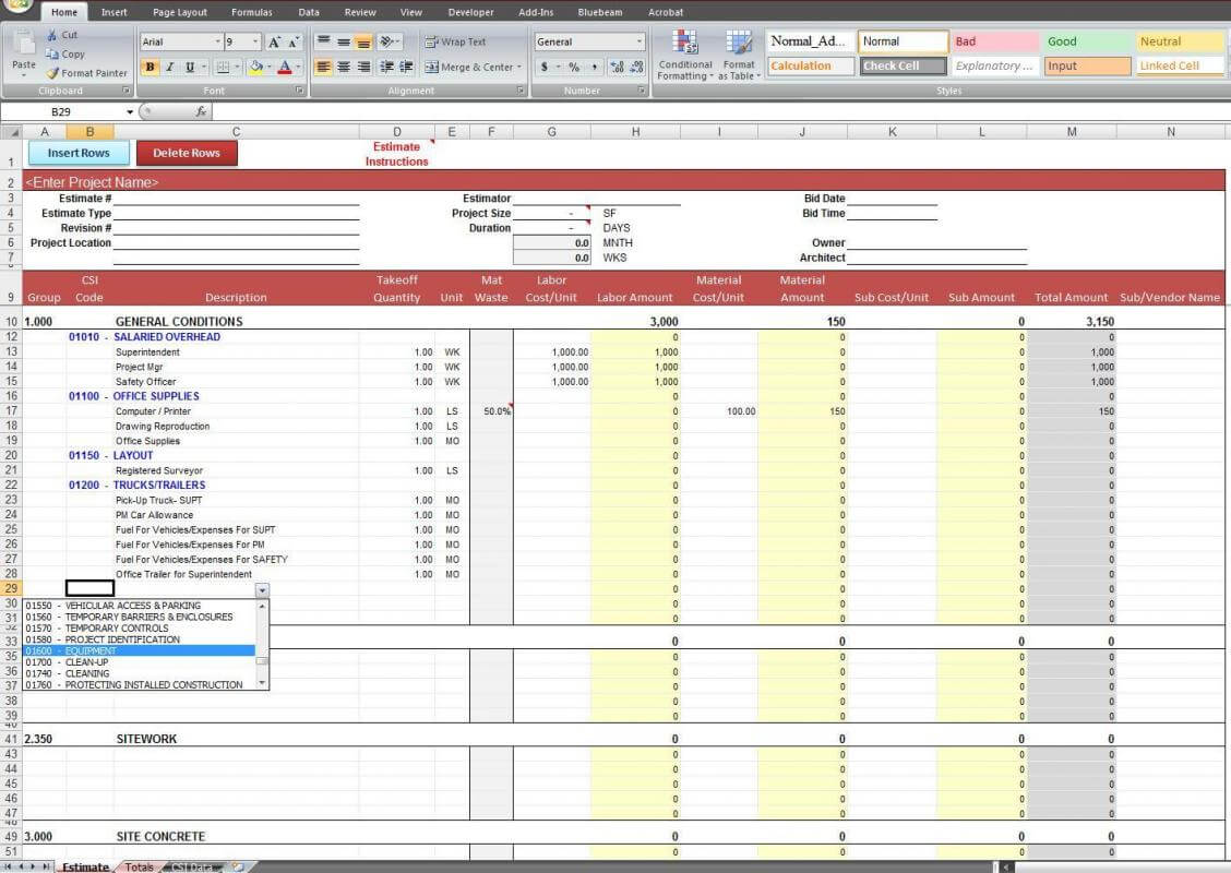 Excel Report Template | Template Business Pertaining To Job Cost Report Template Excel