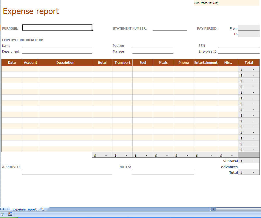 Expense Report Free Template – Bagla.ixpass.co Within Result Card Template
