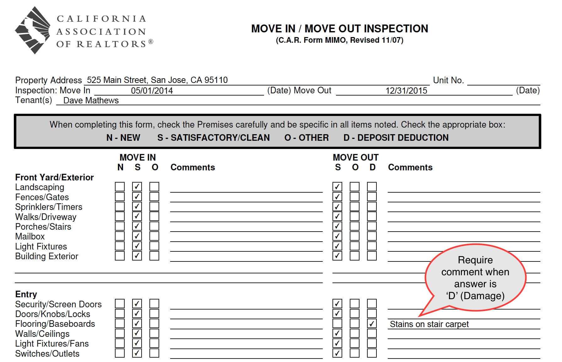 Ezinspections: Sample Inspection Reports And Property Intended For Property Management Inspection Report Template