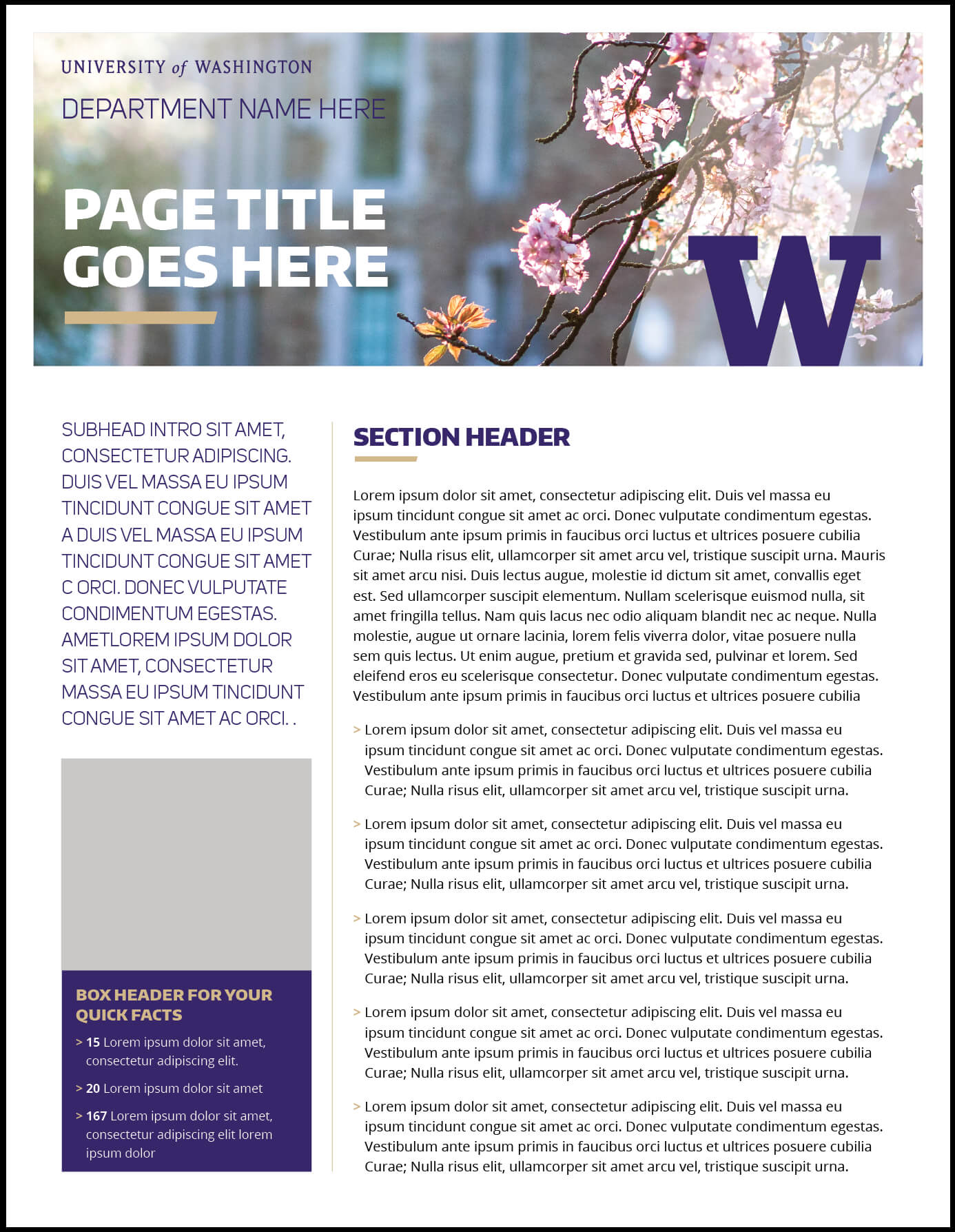 Fact Sheet | Uw Brand Inside Fact Sheet Template Word