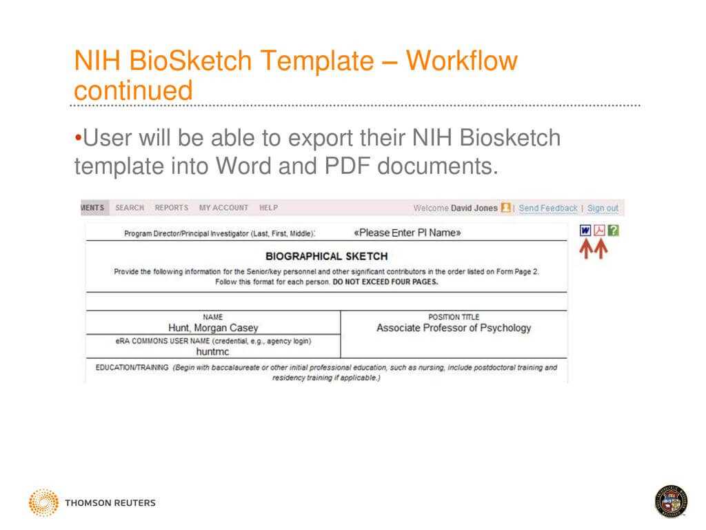 Faculty Activity Information Reporting System – Ppt Download Within Nih Biosketch Template Word