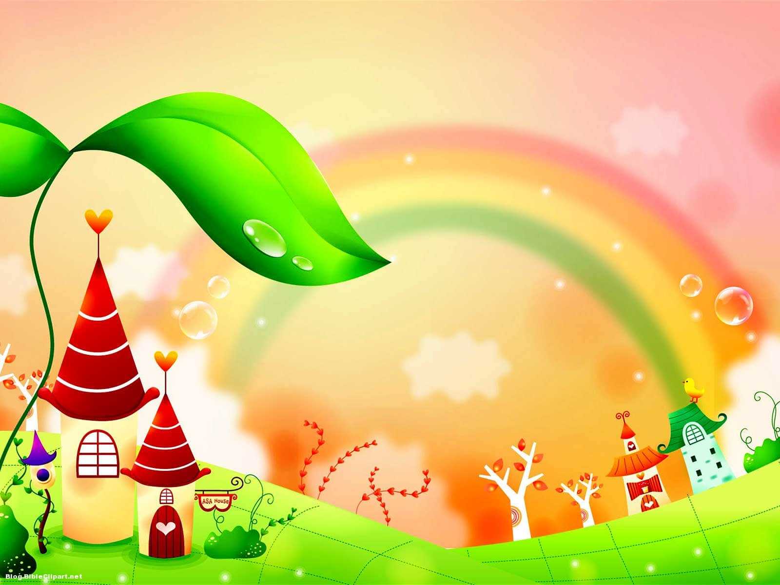 Fairy Tale Rainbow Children Background – Blog Bibleclipart With Regard To Fairy Tale Powerpoint Template