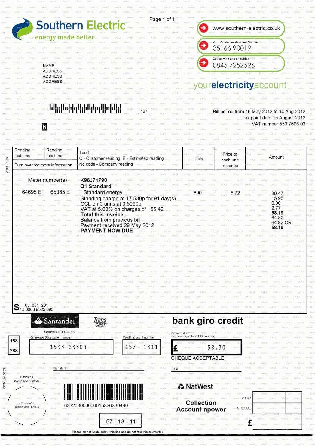 Fake Utility Bill Template Download Business Plan Template Pertaining To Fake Credit Card Receipt Template