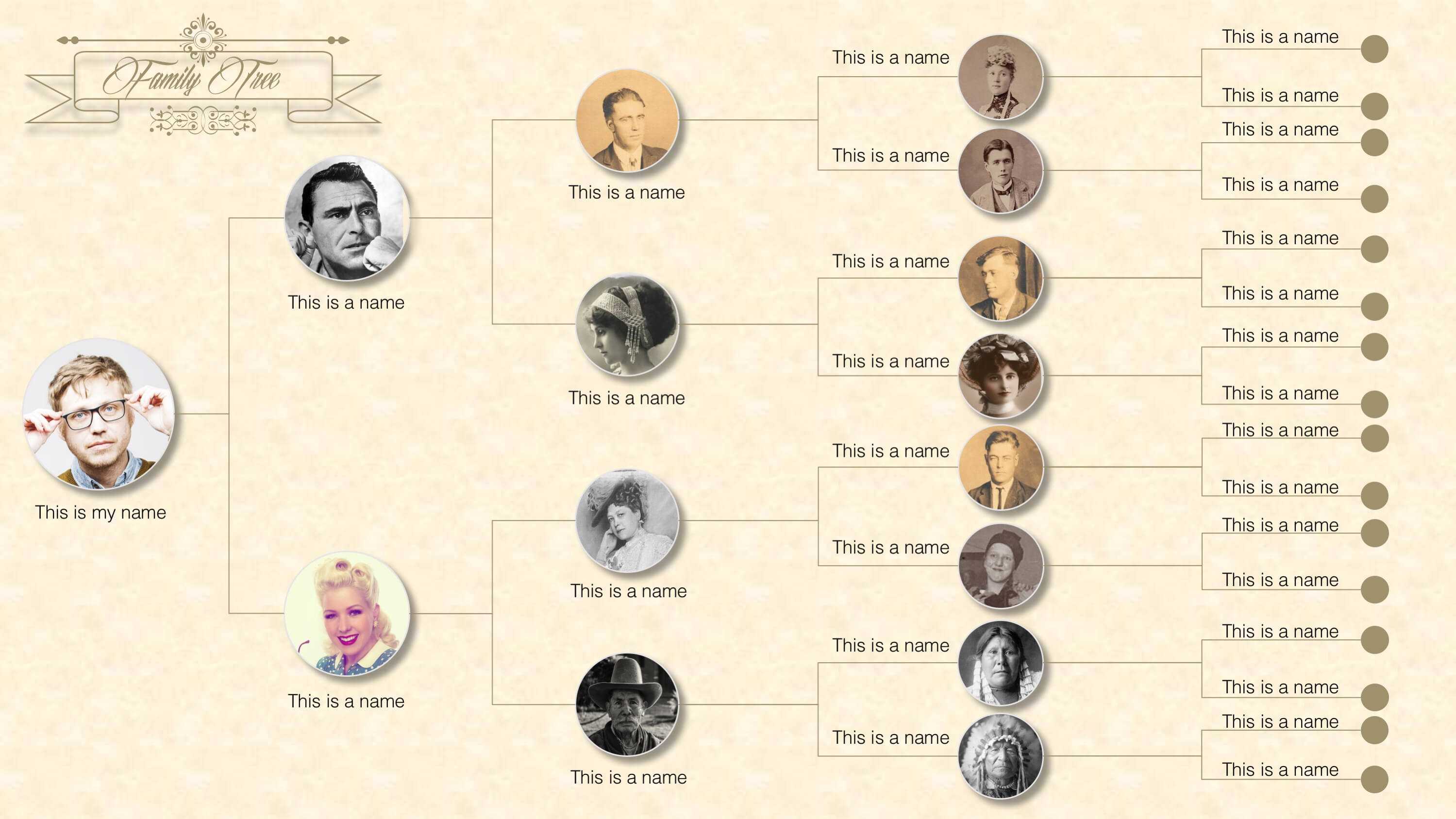 Family Tree Powerpoint Templates Pertaining To Powerpoint Genealogy Template