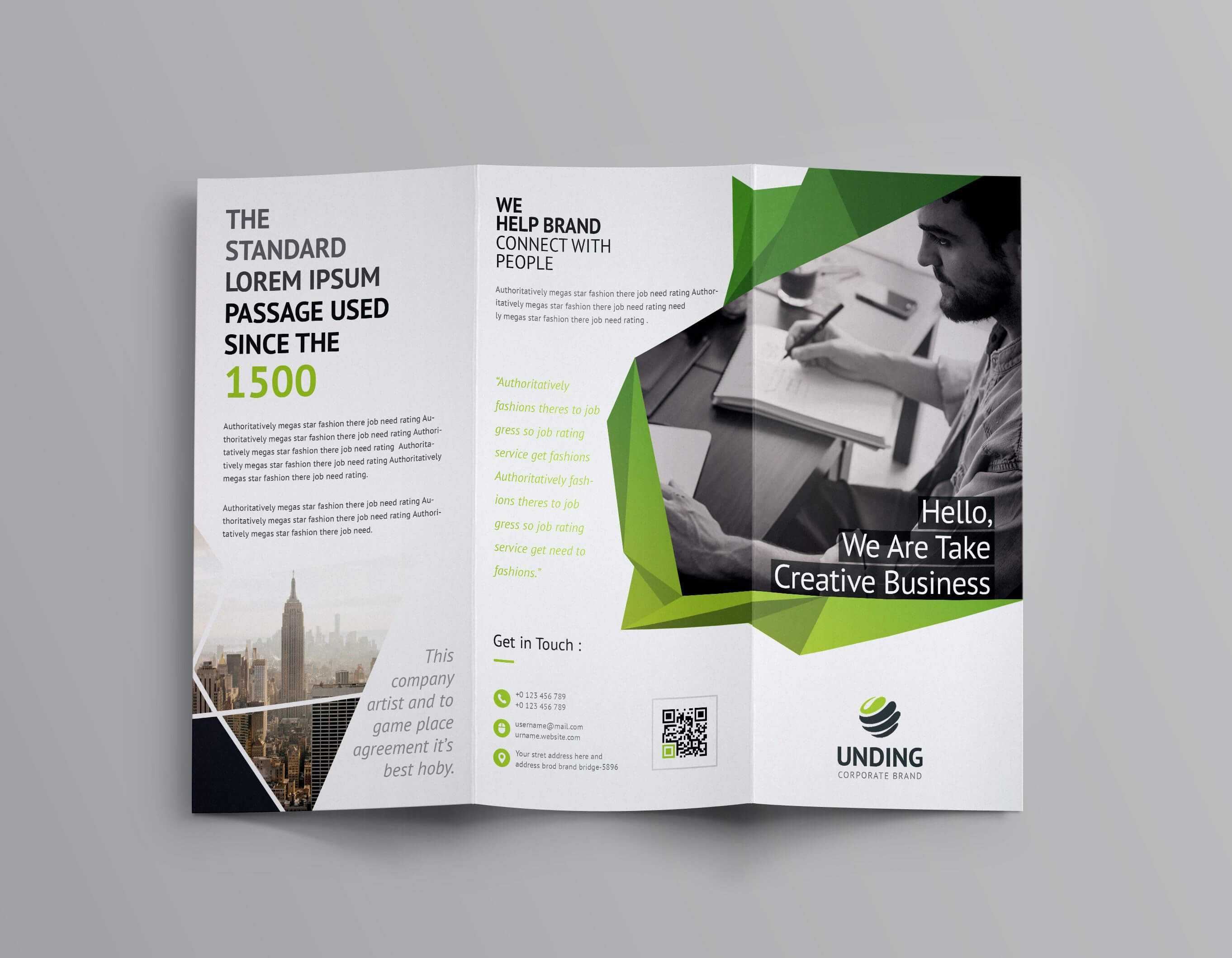 Fancy Business Tri Fold Brochure Template 7 | Brochure With Regard To Fancy Brochure Templates