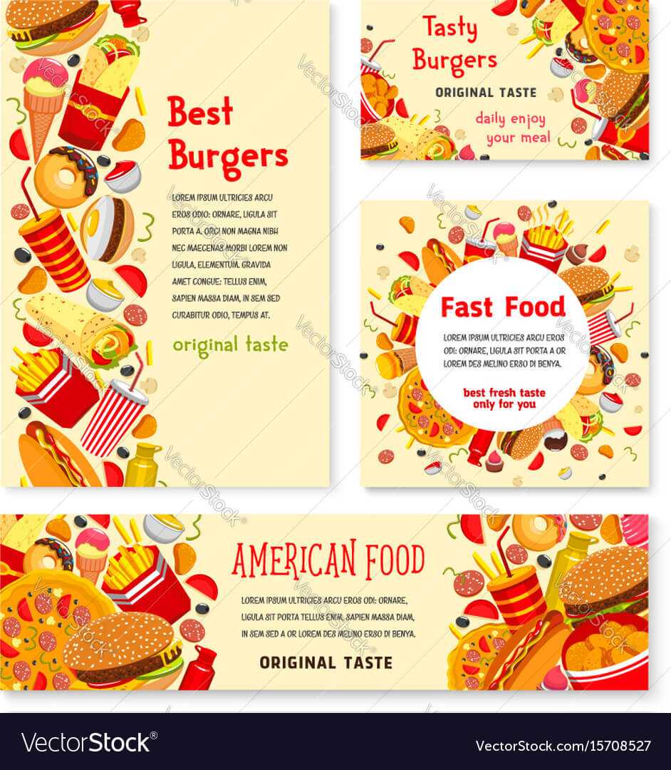 Fast Food Restaurant Banner And Poster Template Intended For Food Banner Template