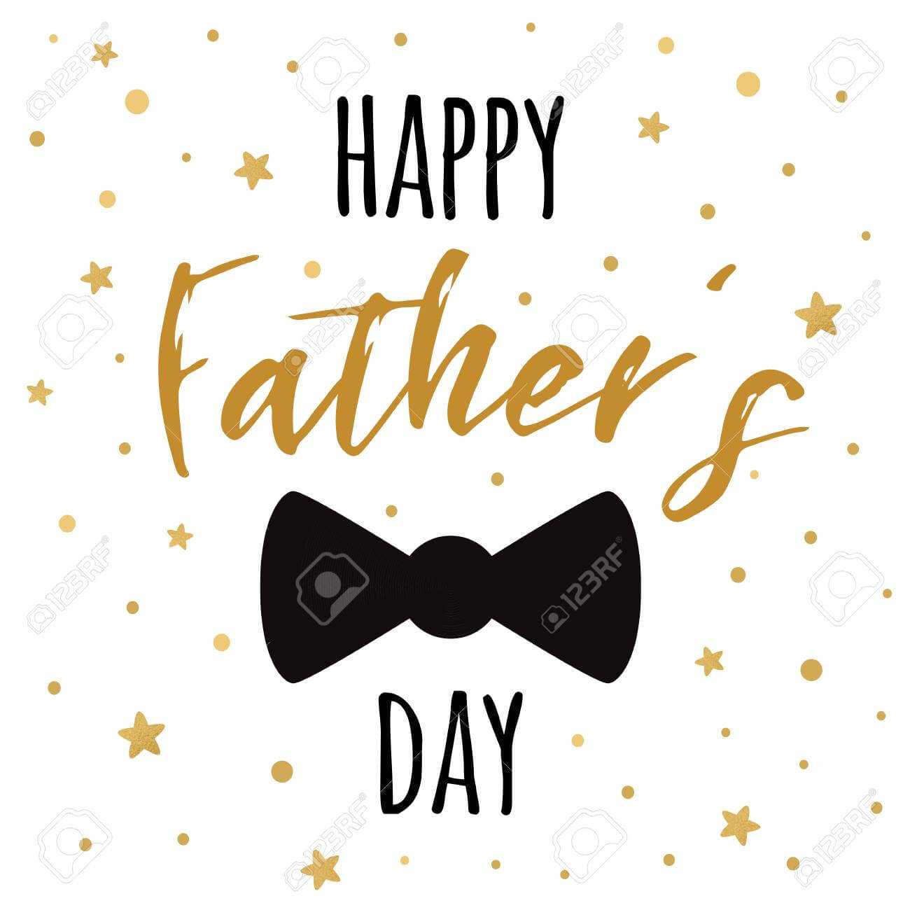 Fathers Day Banner Design With Lettering, Black Bow Tie Butterfly For Tie Banner Template