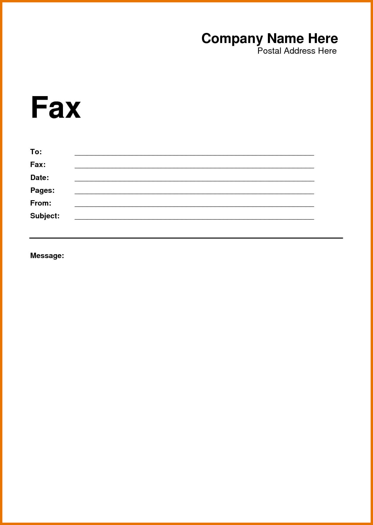 Fax Cover Letter Word Cover Letter Template Word Test Fax In Fax Cover Sheet Template Word 2010