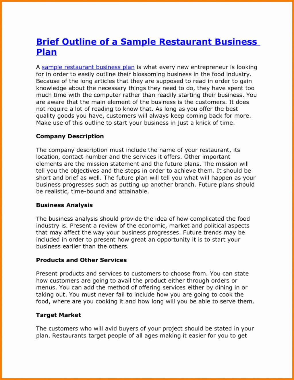 Feasibility Study For Restaurant Business Pdf Plan Swot In Company Analysis Report Template