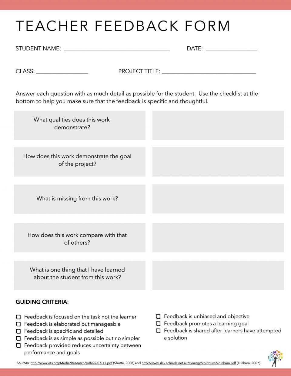 Feedback Form 20 Free Templates In Pdf Word Excel Download Within Student Feedback Form Template Word