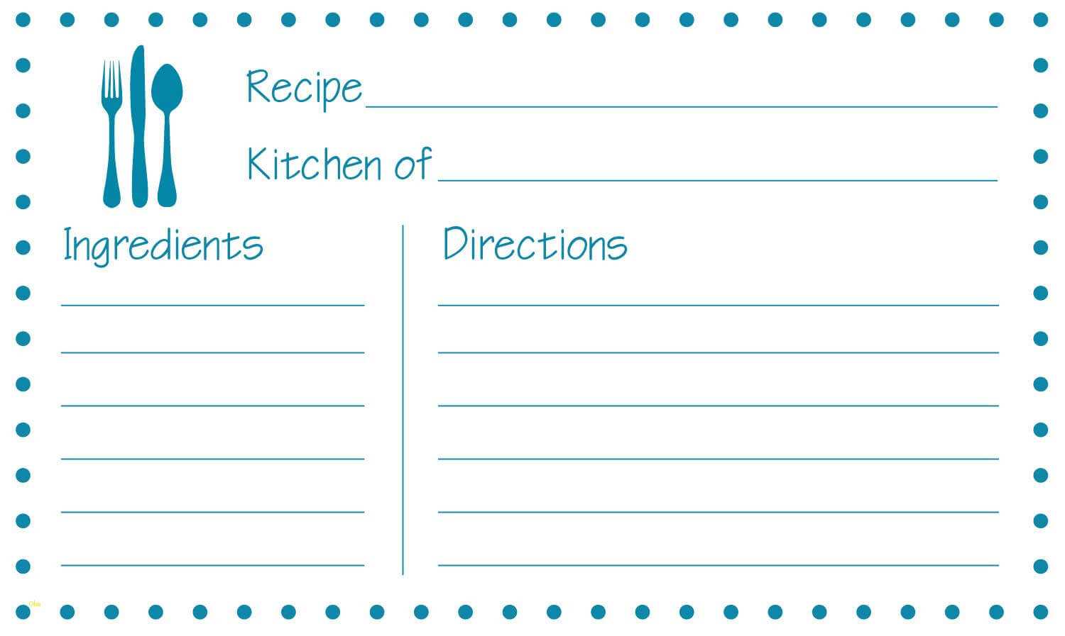 Fillable Recipe Card Template – Atlantaauctionco Throughout Fillable Recipe Card Template