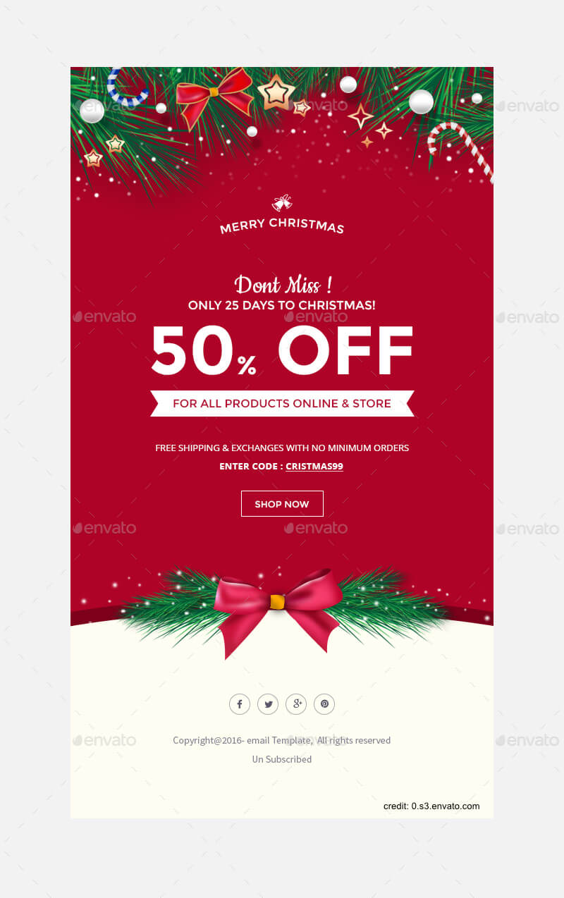 Finding The Right Holiday Greetings Email Template – Mailbird In Holiday Card Email Template
