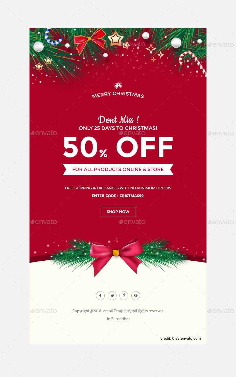 Finding The Right Holiday Greetings Email Template – Mailbird In Holiday Card Email Template