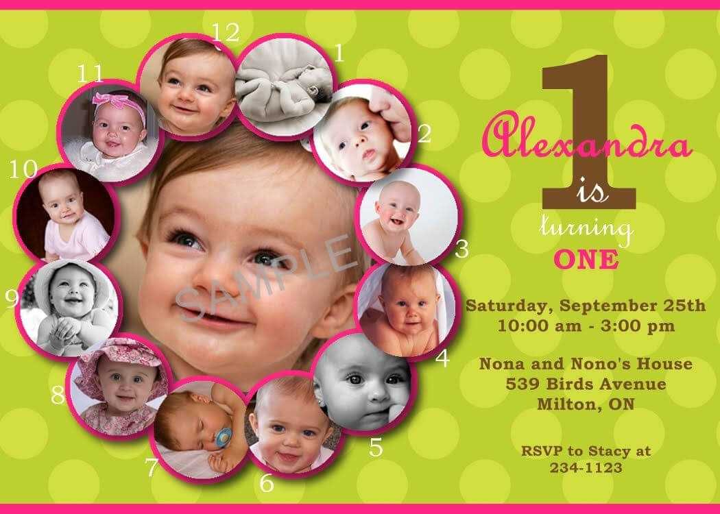 First Birthday Invitations Templates Free | Birthday For First Birthday Invitation Card Template