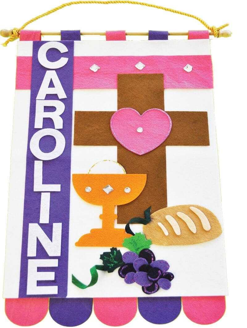 First Communion Banner Kits | First Communion Banner | First With Regard To First Holy Communion Banner Templates