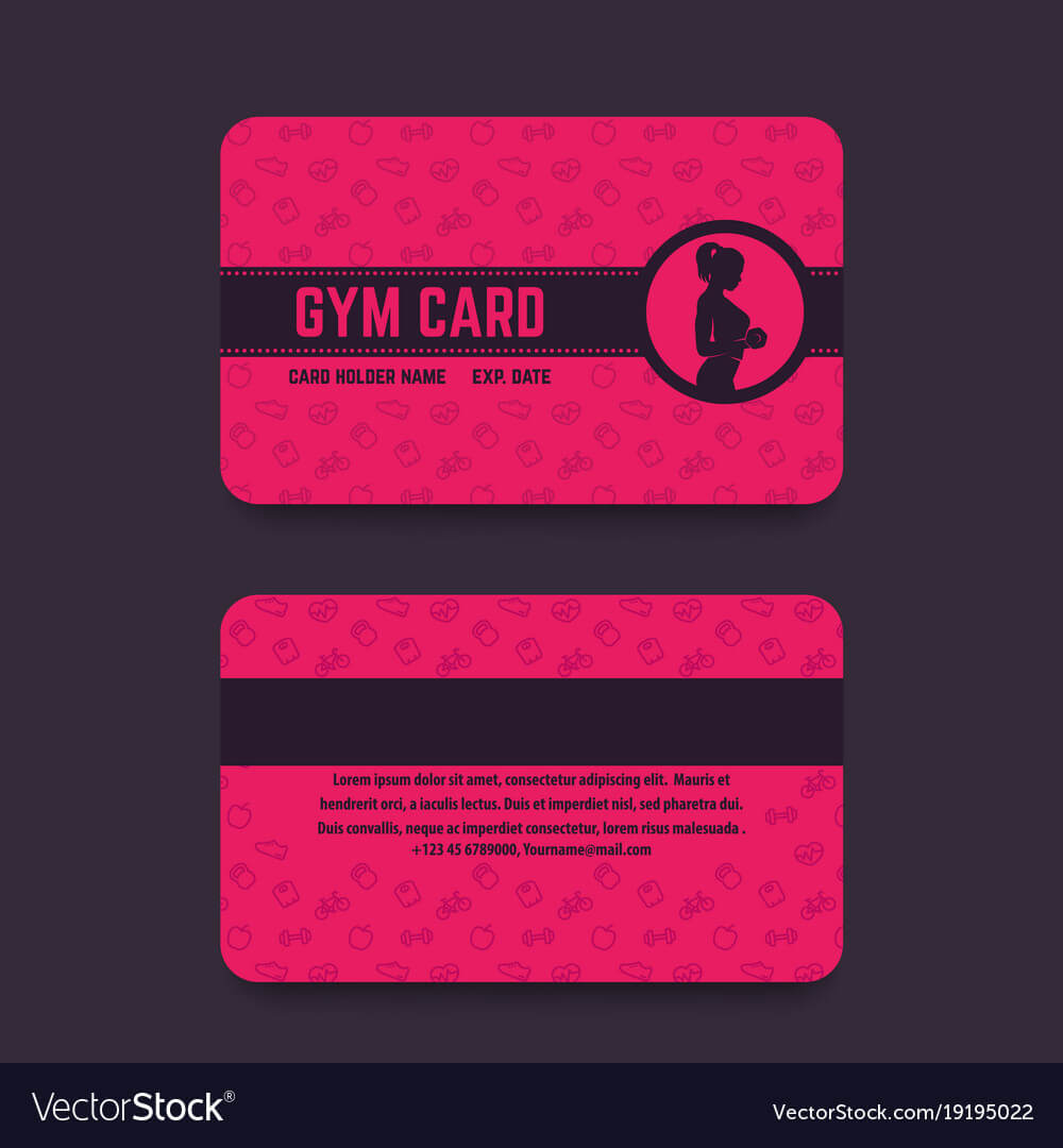 Fitness Club Gym Card Template With Regard To Gym Membership Card Template