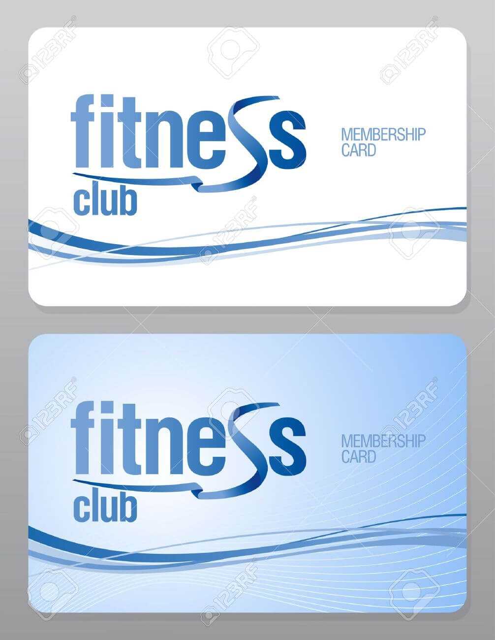 Fitness Club Membership Card Design Template. With Regard To Template For Membership Cards