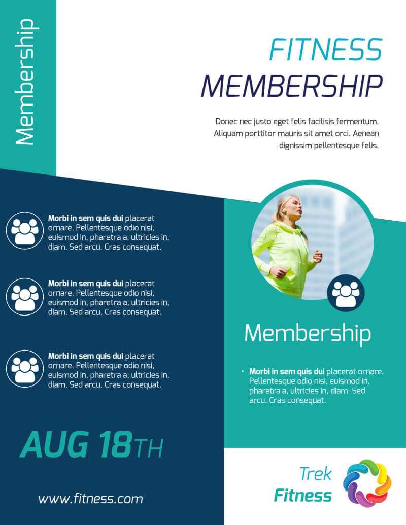 Fitness Membership Flyer Template Within Membership Brochure Template