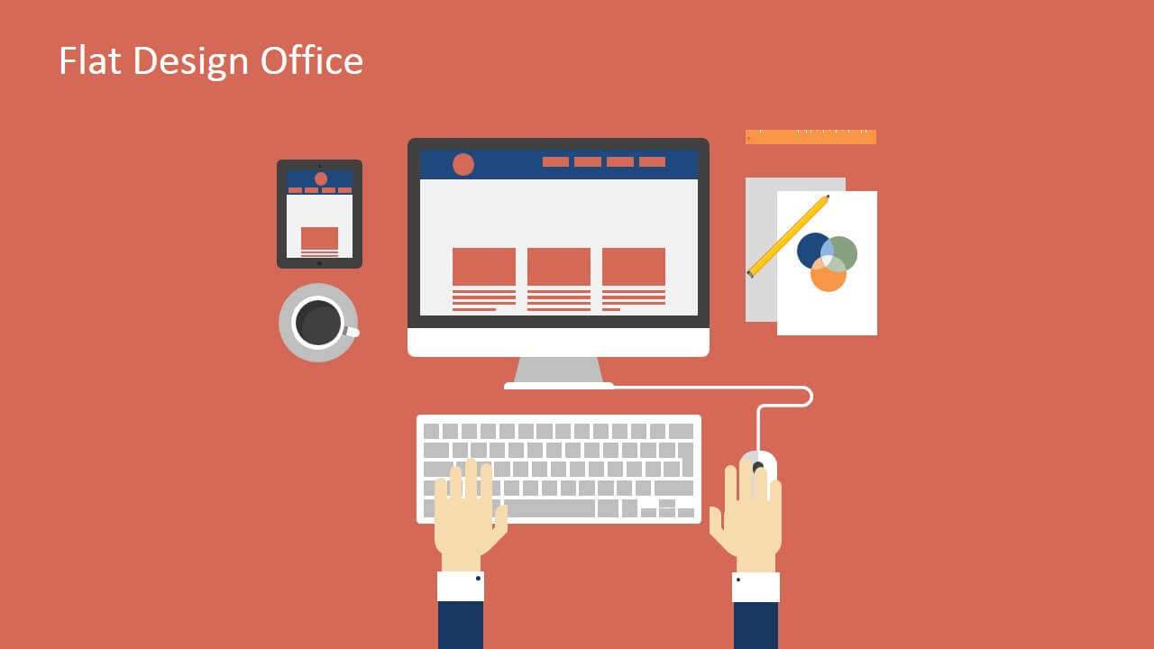 Flat Design Office Powerpoint Templates Intended For Microsoft Office Powerpoint Background Templates