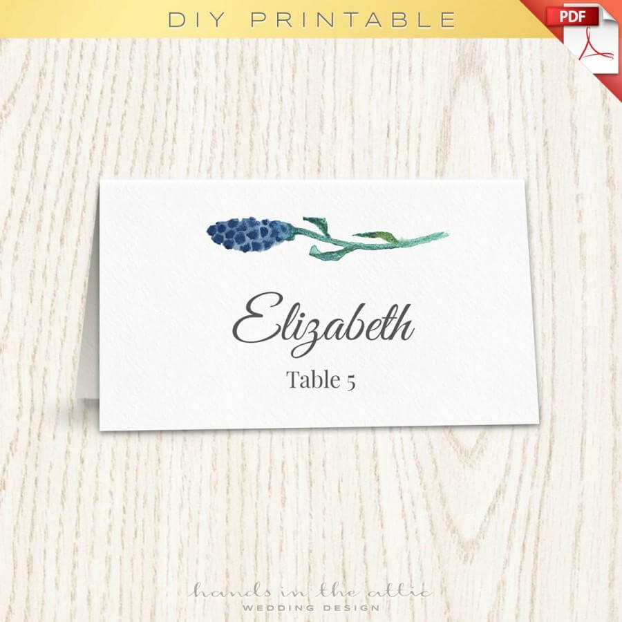 Floral Wedding Placecard Template, Printable Escort Cards For Gartner Studios Place Cards Template