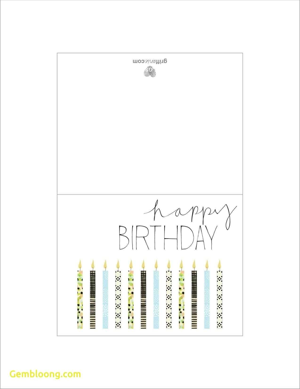 Foldable Greeting Cards Free Sample Printable Foldable Pertaining To Foldable Birthday Card Template