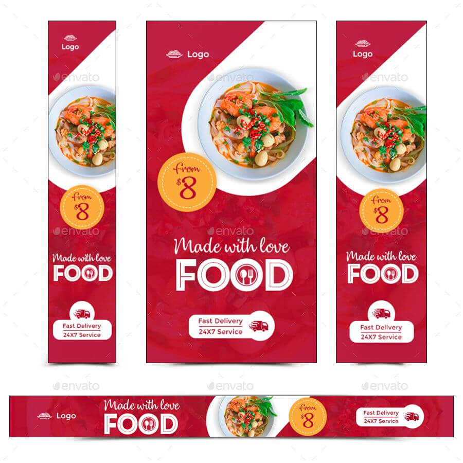 Food Web Banner Set #web, #food, #set, #banner | Food Banner With Food Banner Template
