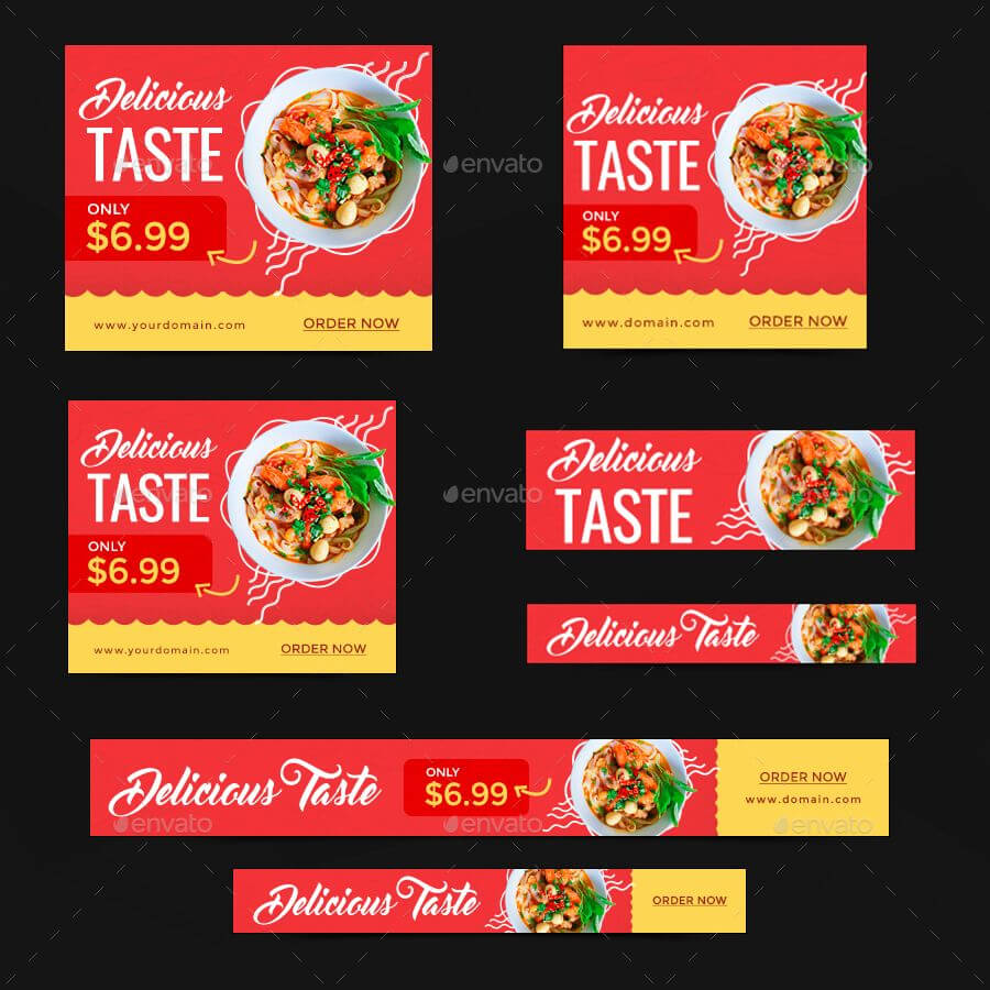 Food Web Banner Set #web, #food, #set, #banner | Web Banner With Food Banner Template