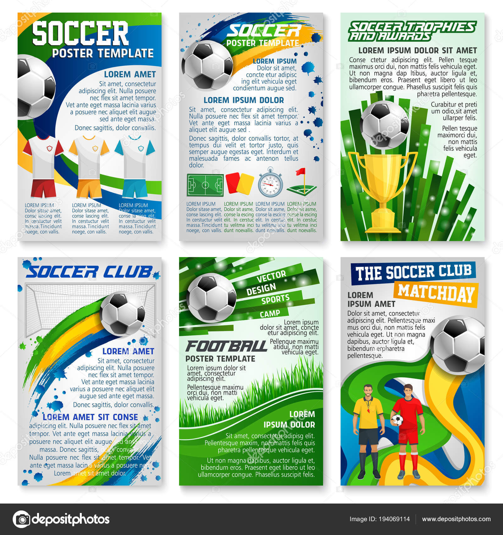 Football Or Soccer Game Banner, Sport Club Design — Stock Intended For Football Referee Game Card Template