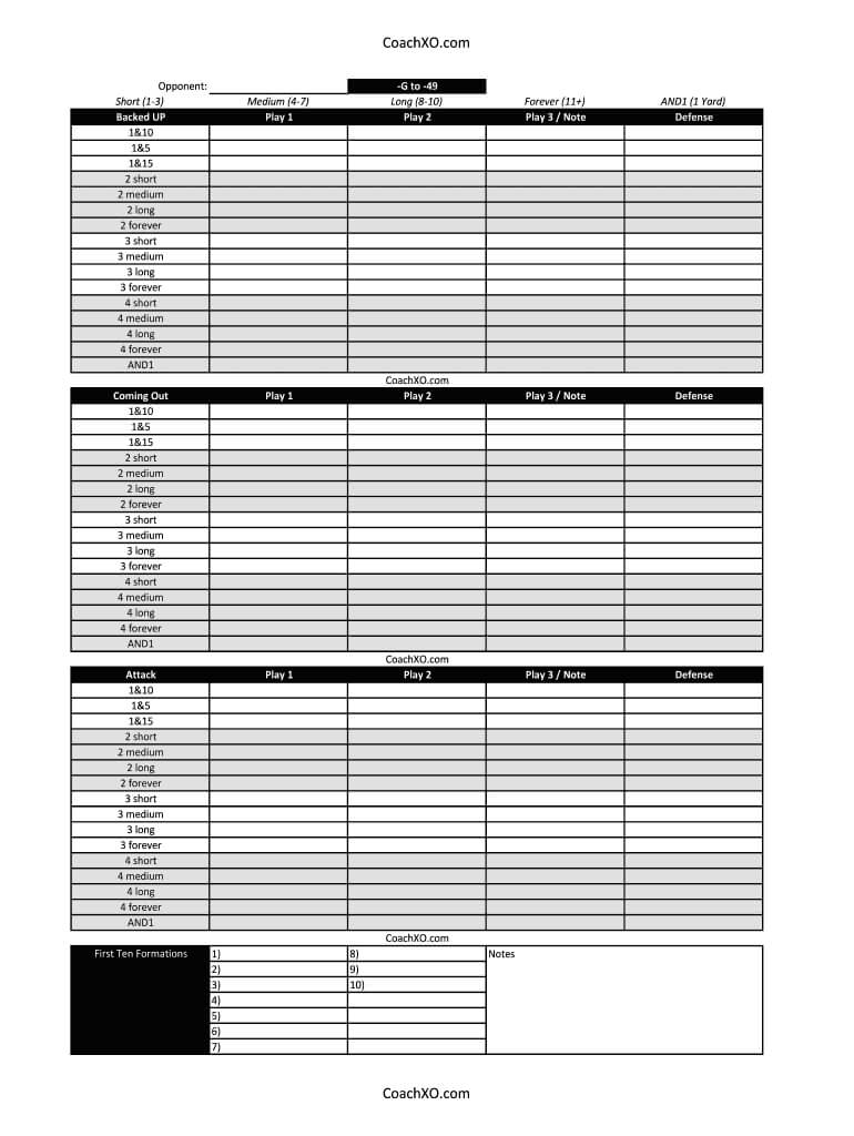 Football Play Call Sheet Template – Fill Online, Printable In Blank Call Sheet Template