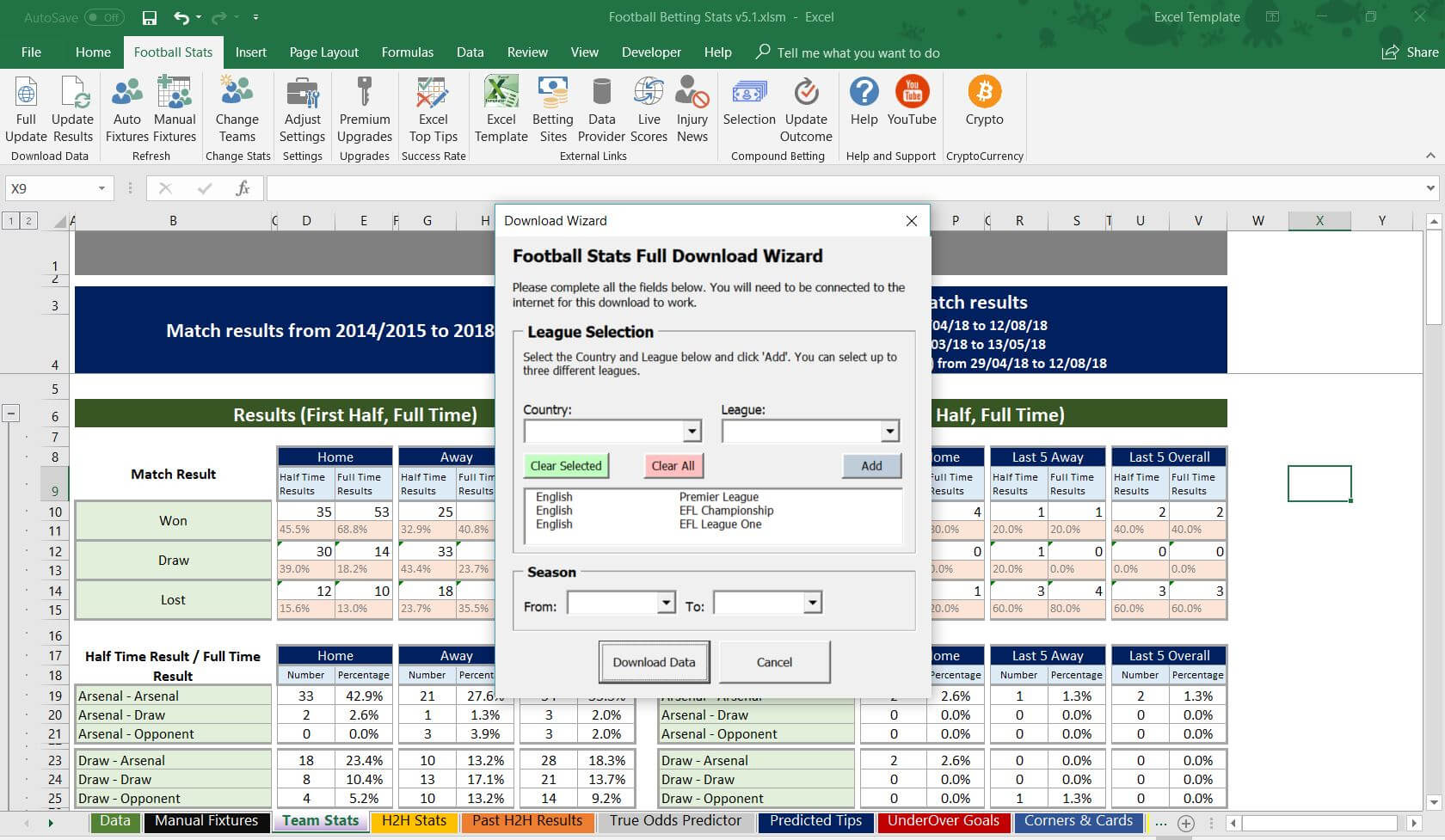 Football, Soccer Betting Odd Software. Microsoft Excel Spreadsheet. Auto  Results Pertaining To Football Betting Card Template