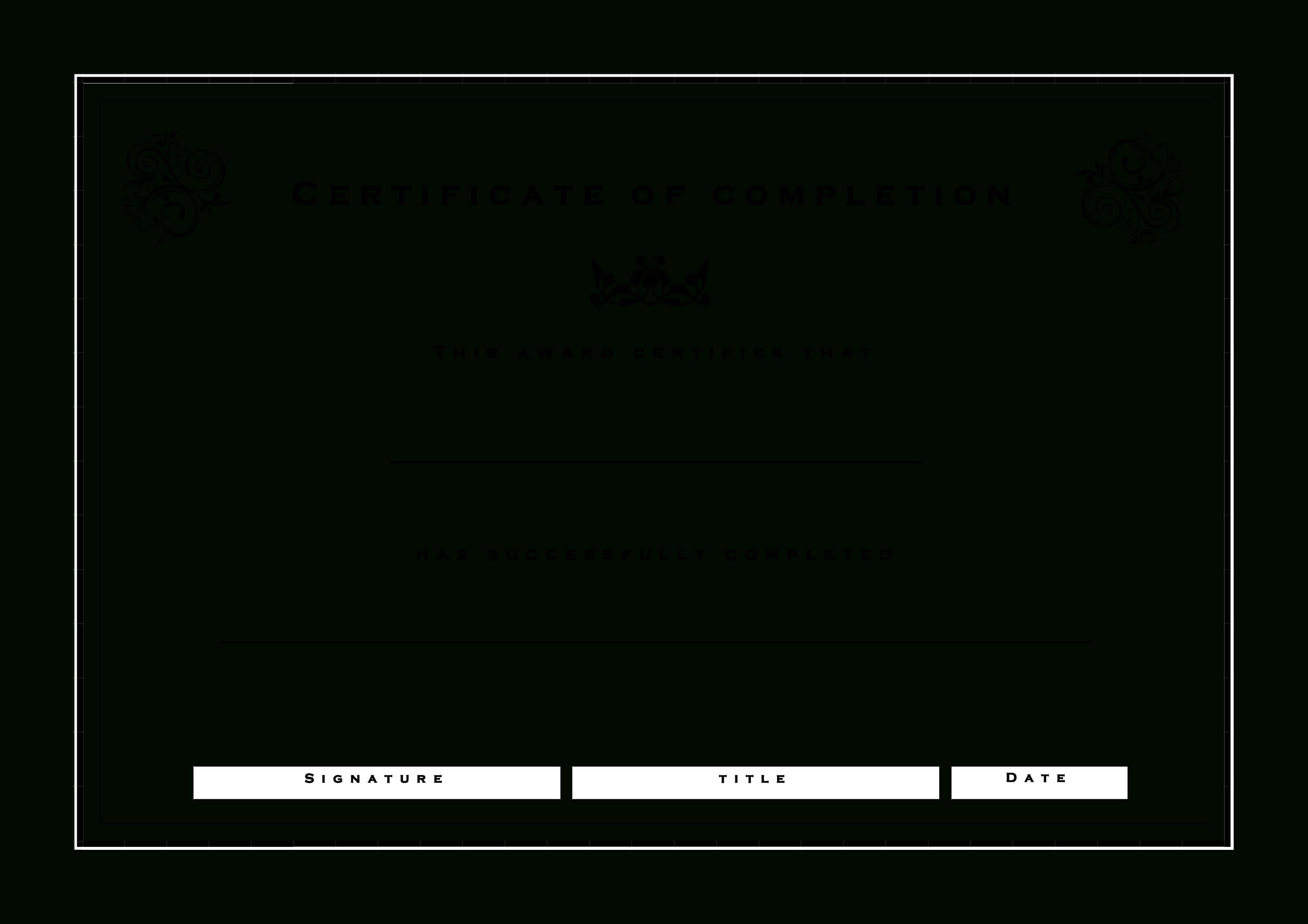 Formal Certificate Of Completion | Templates At Within Certificate Template For Project Completion