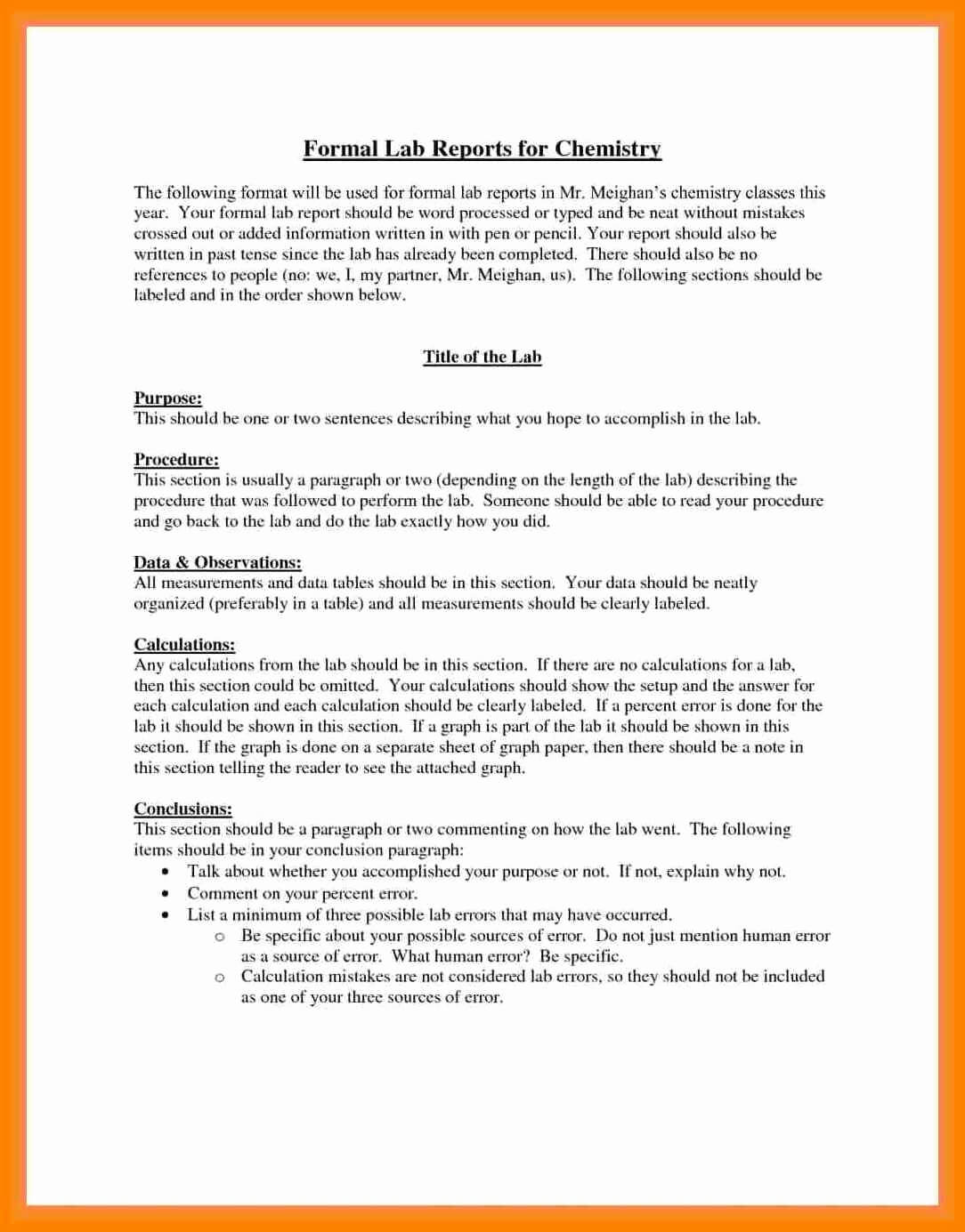 Formal Lab Report Example Best 5 Formal Lab Write Up Throughout Formal Lab Report Template