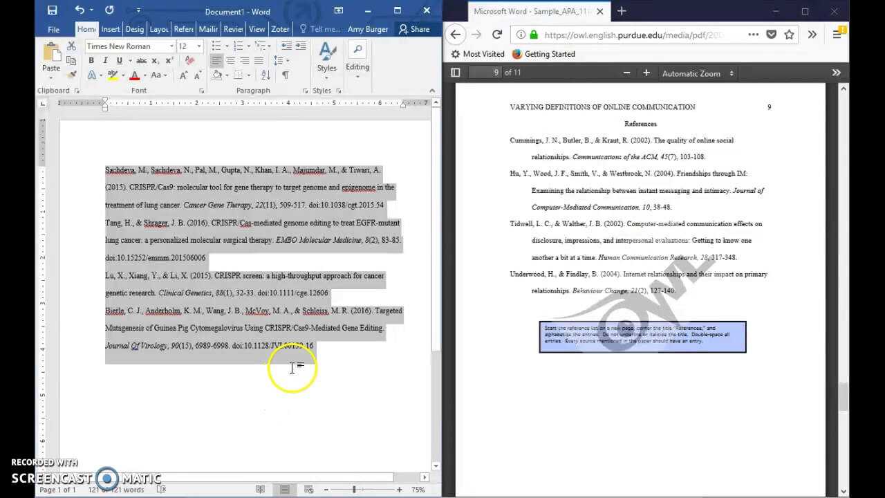 Formatting A References Page In Apa 6Th Edition Format (Current For 2018  2019) ~ Updated In Apa Word Template 6Th Edition