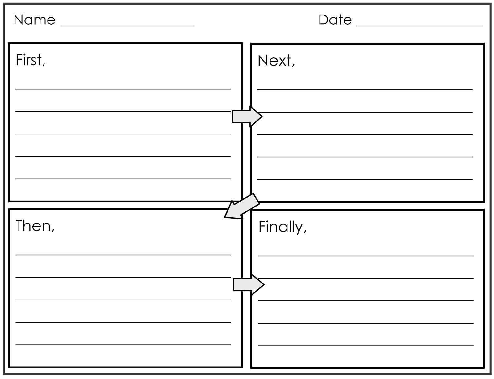 Four Square Writing Template Printable | 2Nd And 1St Grade Within Blank Four Square Writing Template