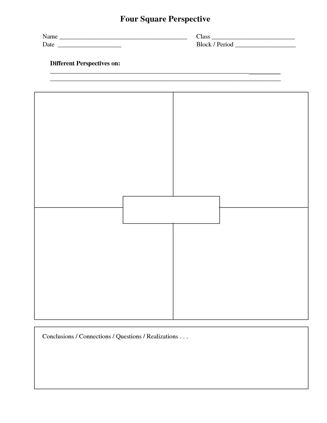 Four Square Writing Template Printable | Four Square With Regard To Blank Four Square Writing Template