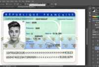 France Id Card Psd Template (Photoshop) This Is France Id inside French Id Card Template