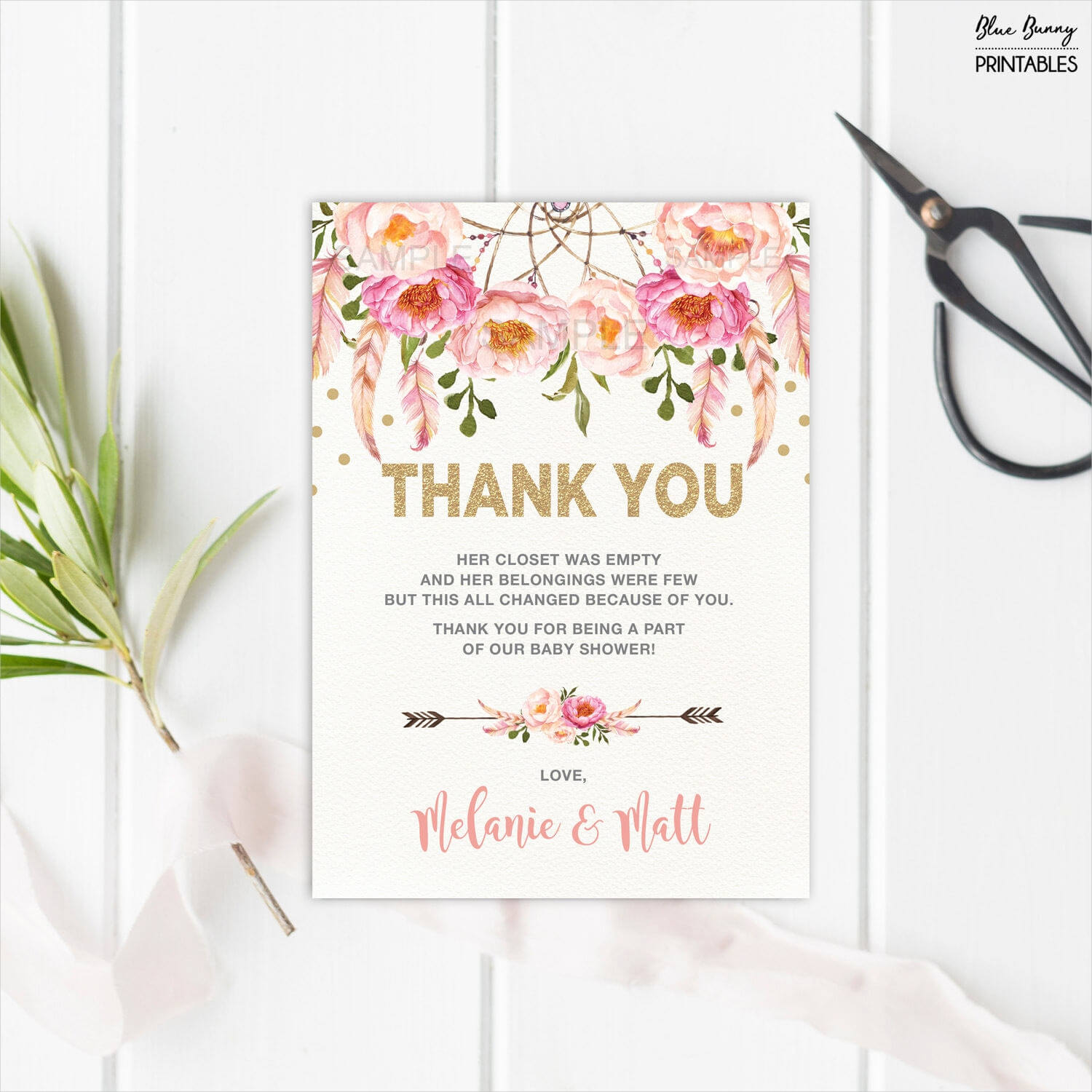 Free 14+ Baby Shower Thank You Cards In Psd | Ai | Eps Within Thank You Card Template For Baby Shower