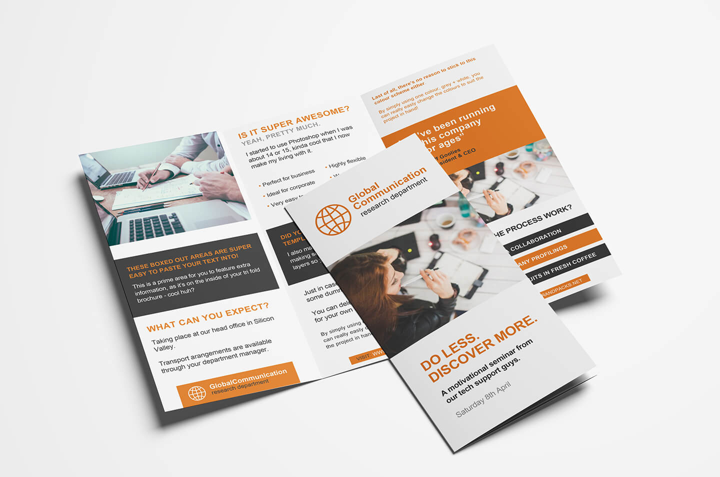 Free 3 Fold Brochure Template For Photoshop & Illustrator For 2 Fold Brochure Template Psd