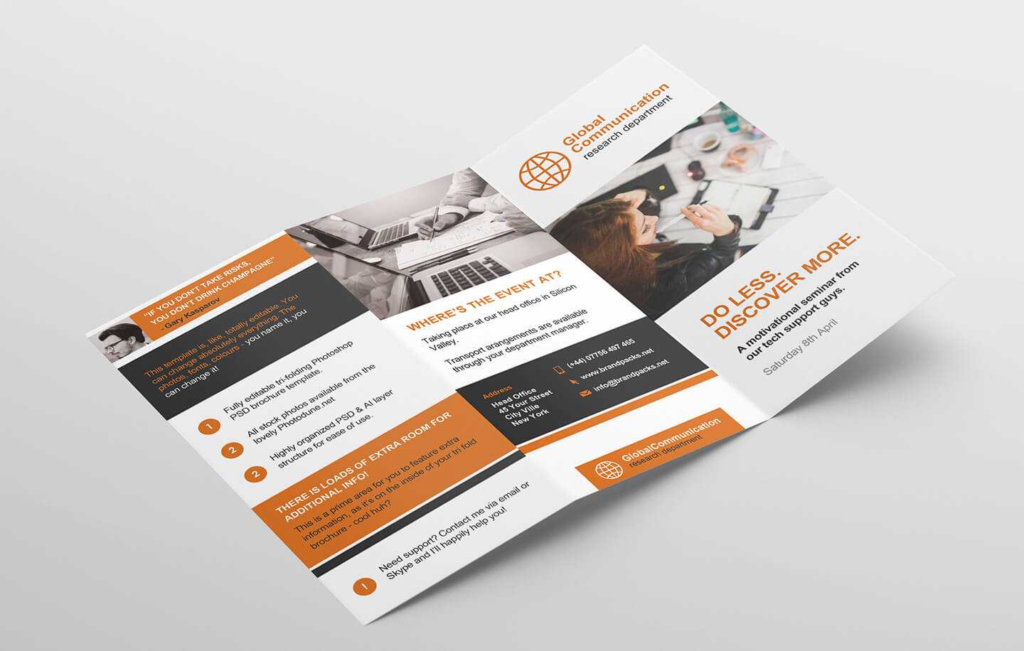 Free 3 Fold Brochure Template For Photoshop & Illustrator With Regard To Brochure 3 Fold Template Psd