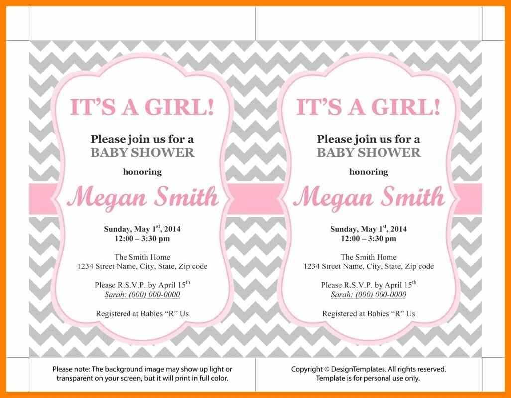 Free Baby Shower Invitation Templates Microsoft Word Intended For Free Baby Shower Invitation Templates Microsoft Word